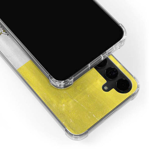 Vatican City Flag Distressed Galaxy S24 Plus Clear Case